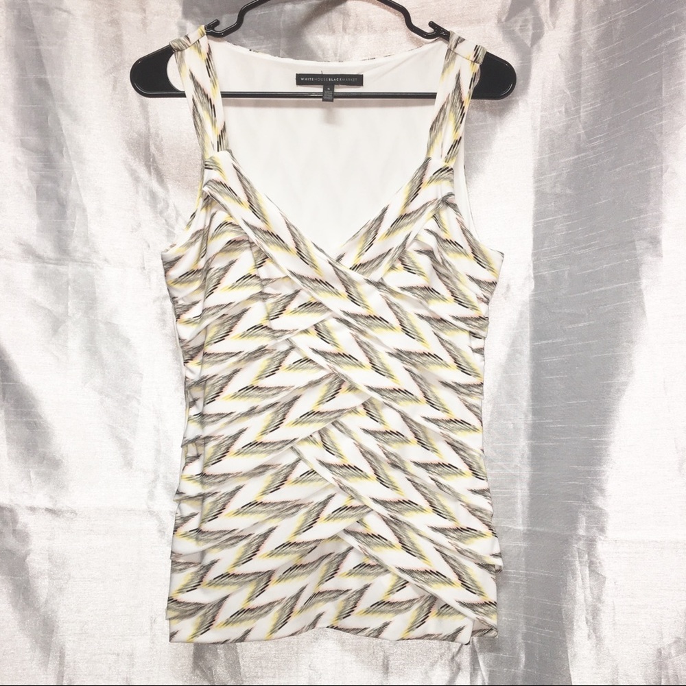 Zigzag Print Shell Top Canary Ecru - image 3